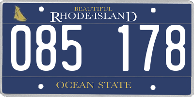 RI license plate 085178