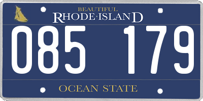 RI license plate 085179