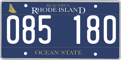 RI license plate 085180