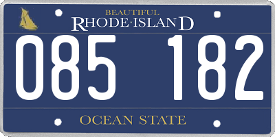 RI license plate 085182