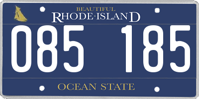 RI license plate 085185
