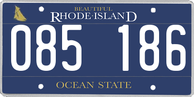 RI license plate 085186