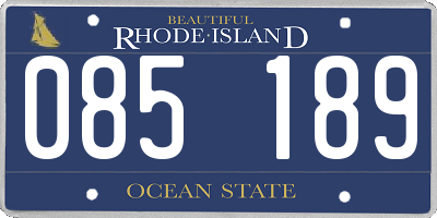 RI license plate 085189
