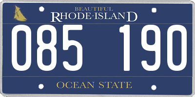 RI license plate 085190