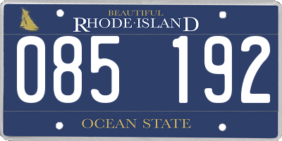 RI license plate 085192