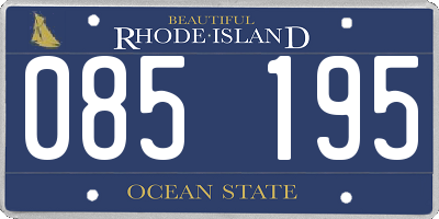 RI license plate 085195