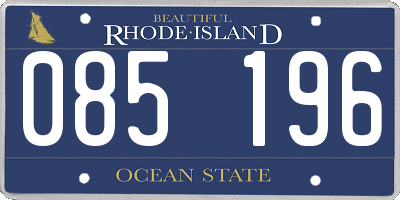 RI license plate 085196