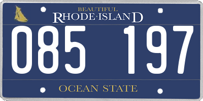 RI license plate 085197