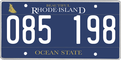 RI license plate 085198
