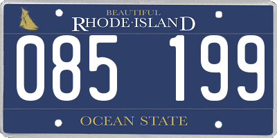 RI license plate 085199