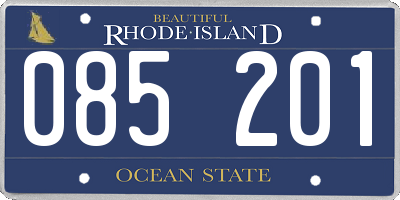 RI license plate 085201