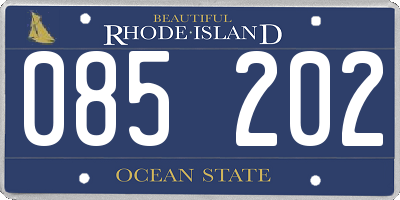 RI license plate 085202