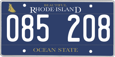 RI license plate 085208