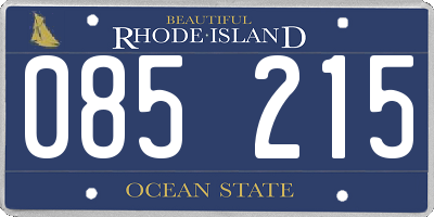 RI license plate 085215