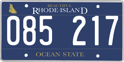 RI license plate 085217