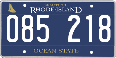 RI license plate 085218