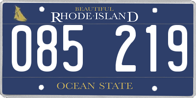 RI license plate 085219