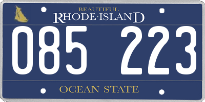 RI license plate 085223