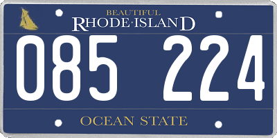 RI license plate 085224
