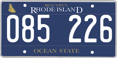 RI license plate 085226