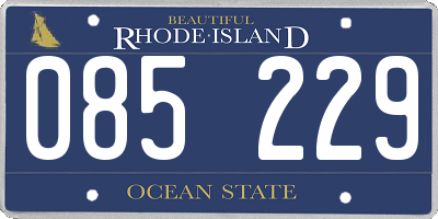 RI license plate 085229