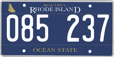 RI license plate 085237
