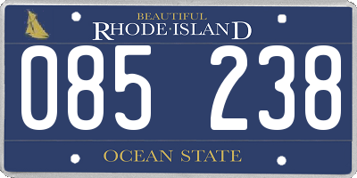 RI license plate 085238