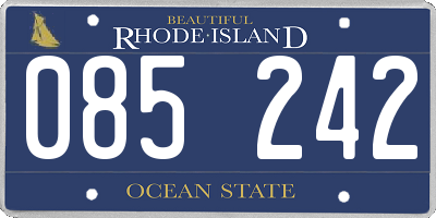 RI license plate 085242