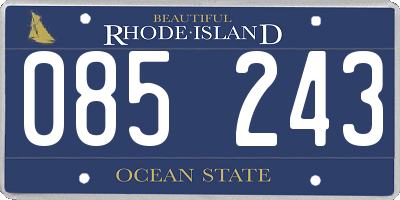 RI license plate 085243