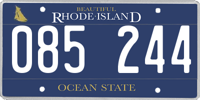 RI license plate 085244