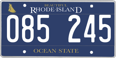 RI license plate 085245