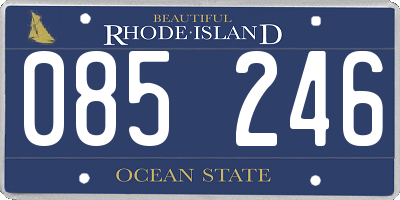 RI license plate 085246