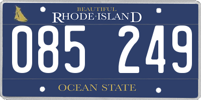 RI license plate 085249