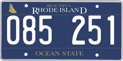 RI license plate 085251