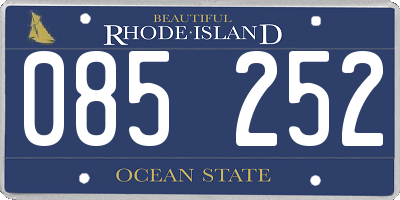 RI license plate 085252