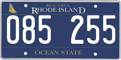 RI license plate 085255