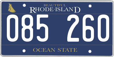 RI license plate 085260
