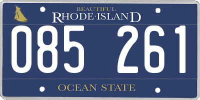 RI license plate 085261