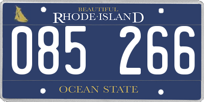 RI license plate 085266