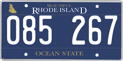 RI license plate 085267