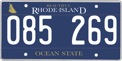 RI license plate 085269