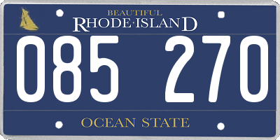 RI license plate 085270