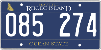 RI license plate 085274