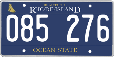 RI license plate 085276