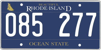 RI license plate 085277