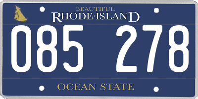 RI license plate 085278