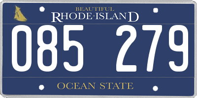 RI license plate 085279