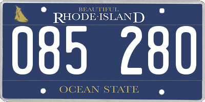 RI license plate 085280