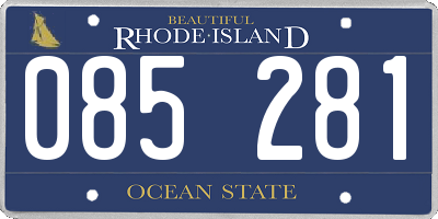 RI license plate 085281