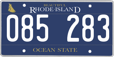 RI license plate 085283